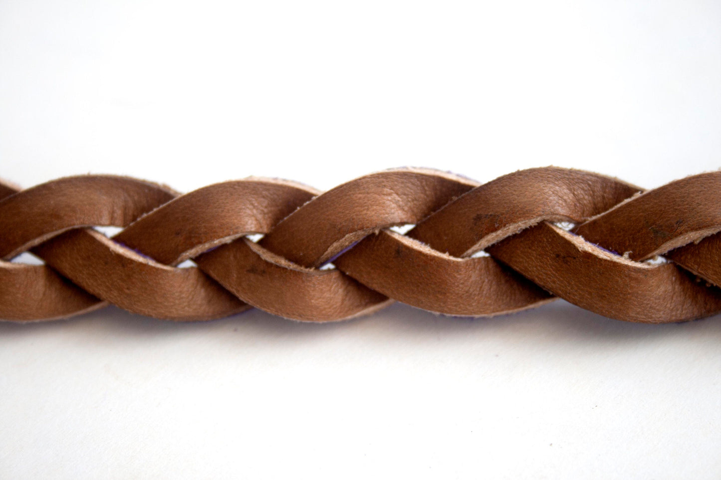 Brown Handmade Leather Bracelet Mystery Braid Impossible Magic Plait