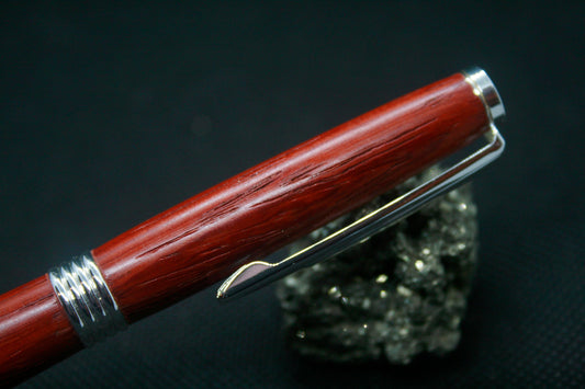 Calamus Padauk Wood Slimline Twist Pen | Hand Turned | Real Wood