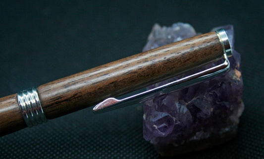 Calamus Black Walnut Slimline Twist Pen | Hand Turned | Real Wood