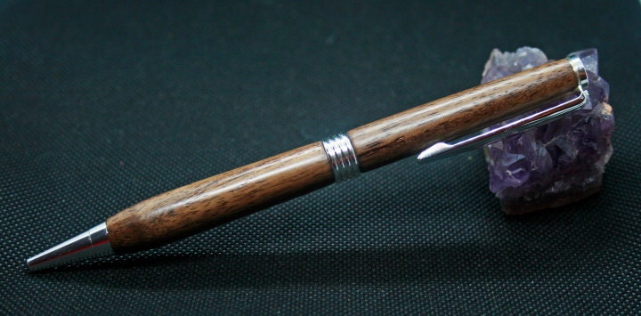 Calamus Black Walnut Slimline Twist Pen | Hand Turned | Real Wood