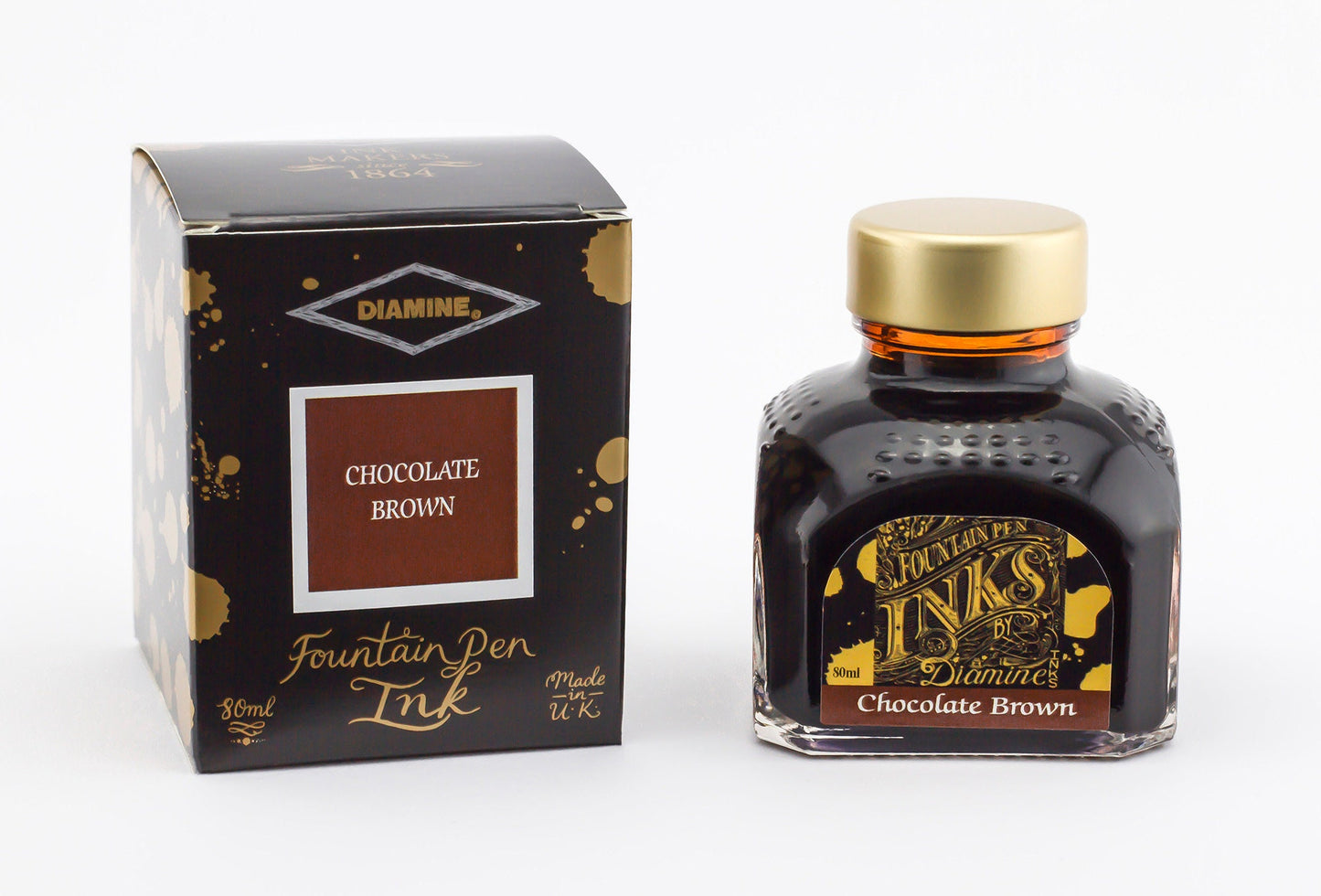 Diamine 80ml Fountain Pen Ink | Browns | Greys | Blacks |