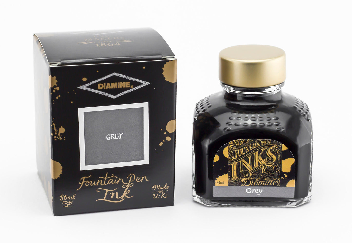Diamine 80ml Fountain Pen Ink | Browns | Greys | Blacks |
