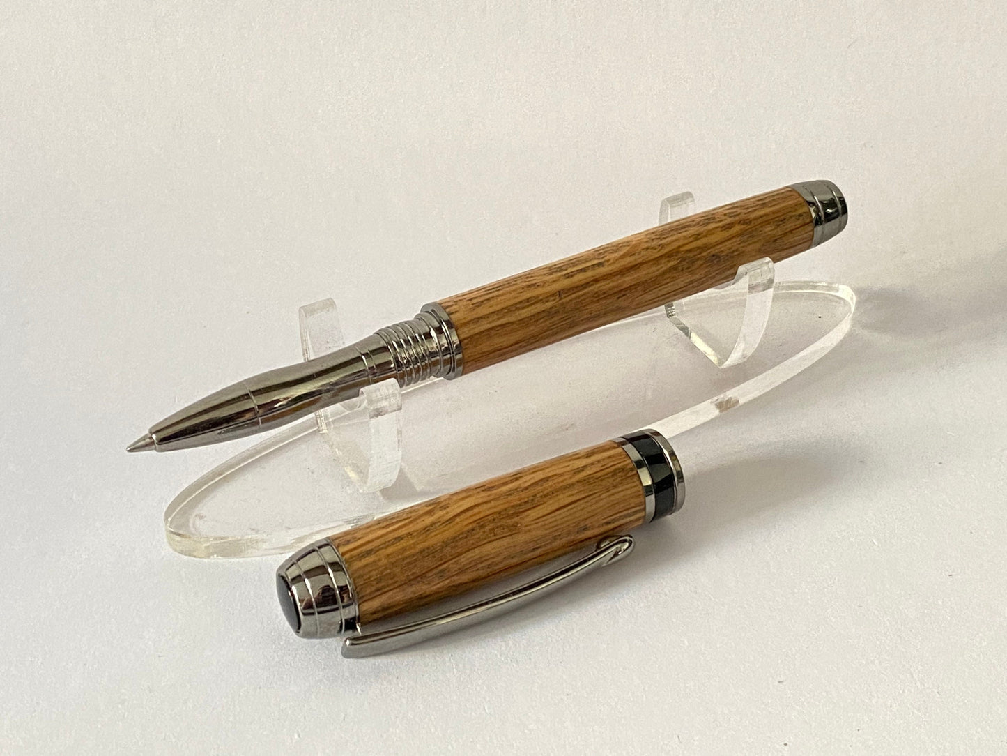 Irish Whiskey Barrel Rollerball Pen - Style 1 | Handcrafted Wooden Oak Pen