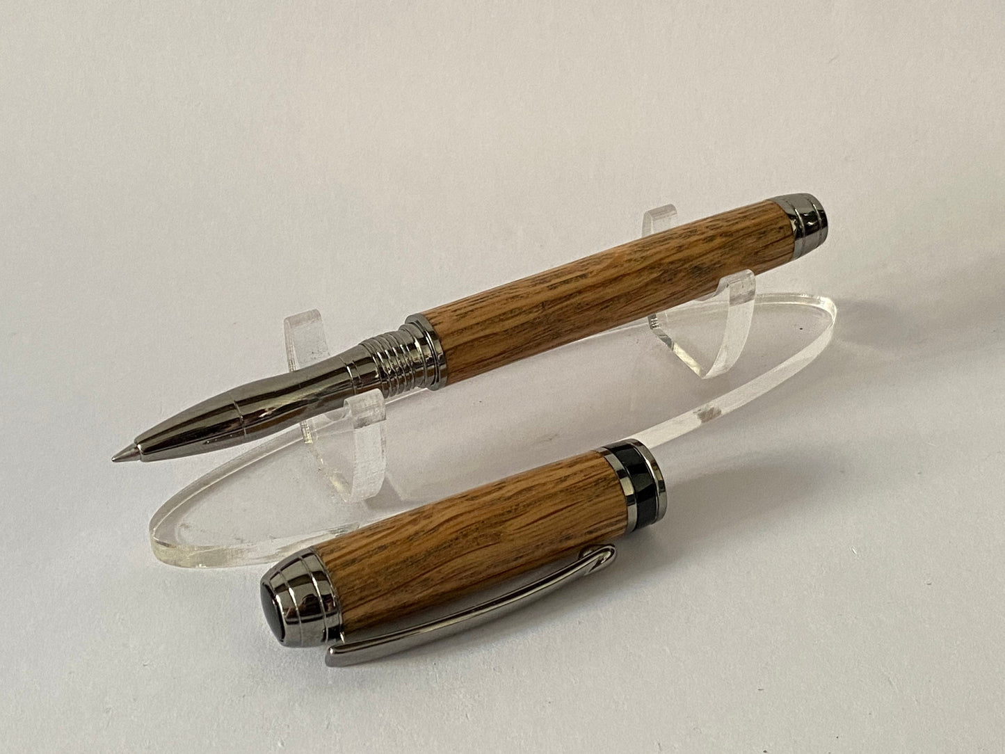 Irish Whiskey Barrel Rollerball Pen - Style 1 | Handcrafted Wooden Oak Pen