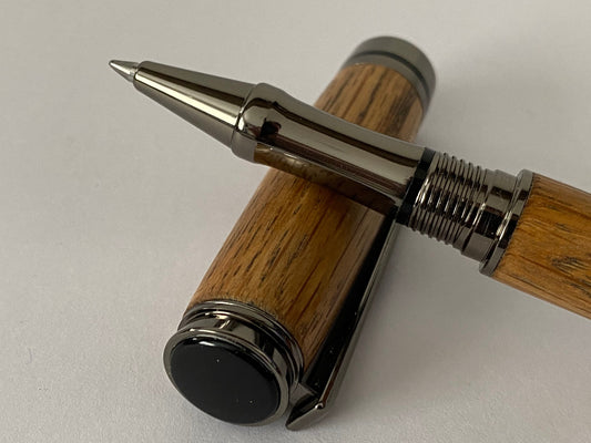 Irish Whiskey Barrel Rollerball - Style 2 | Handcrafted Wooden Oak Pen