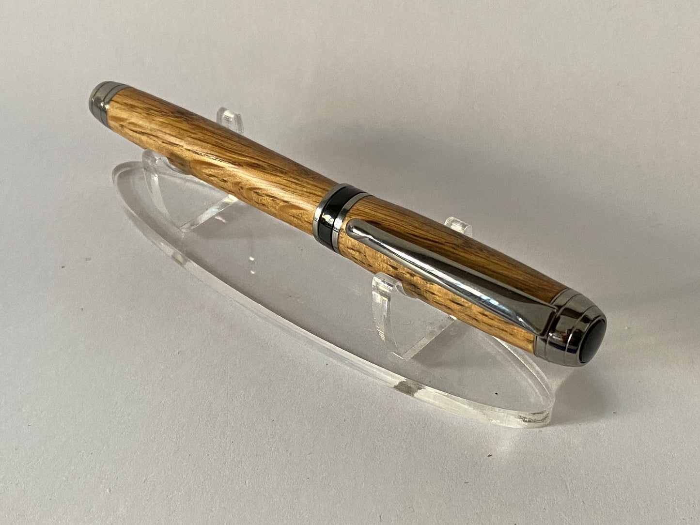 Irish Whiskey Barrel Fountain Pen - Style 1 | Handcrafted Wooden Oak Pen