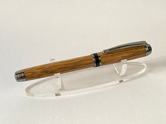 Irish Whiskey Barrel Rollerball Pen - Style 1 | Handcrafted Wooden Oak Pen