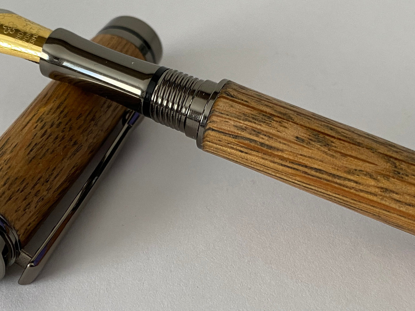 Irish Whiskey Barrel Fountain Pen - Style 2 | Handcrafted Wooden Oak Pen