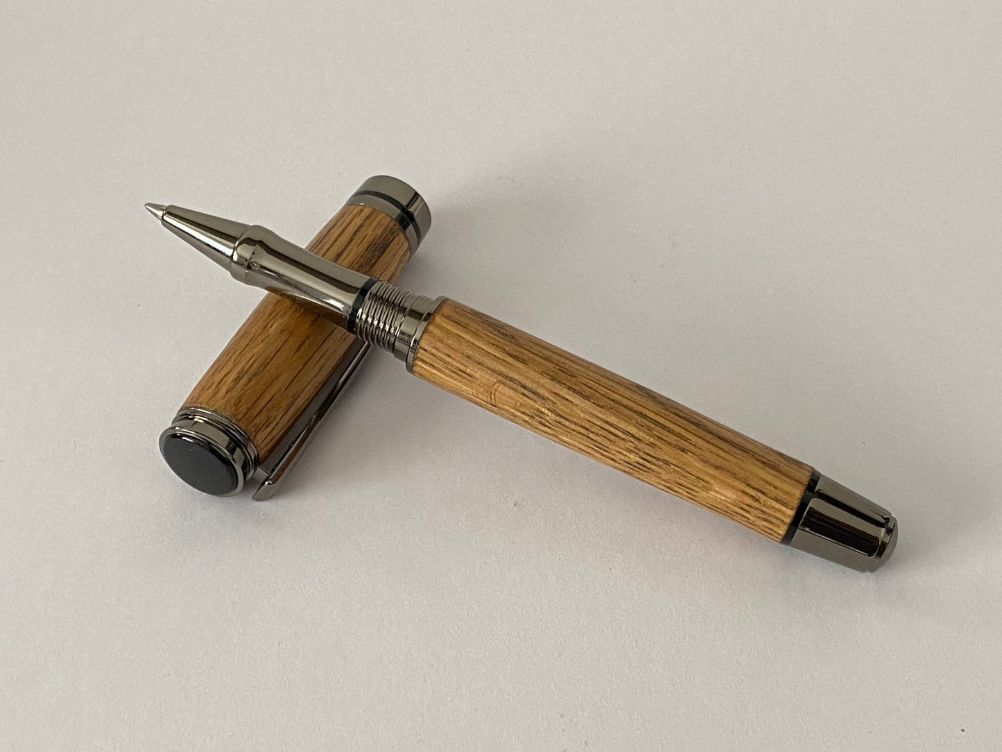 Irish Whiskey Barrel Rollerball - Style 2 | Handcrafted Wooden Oak Pen