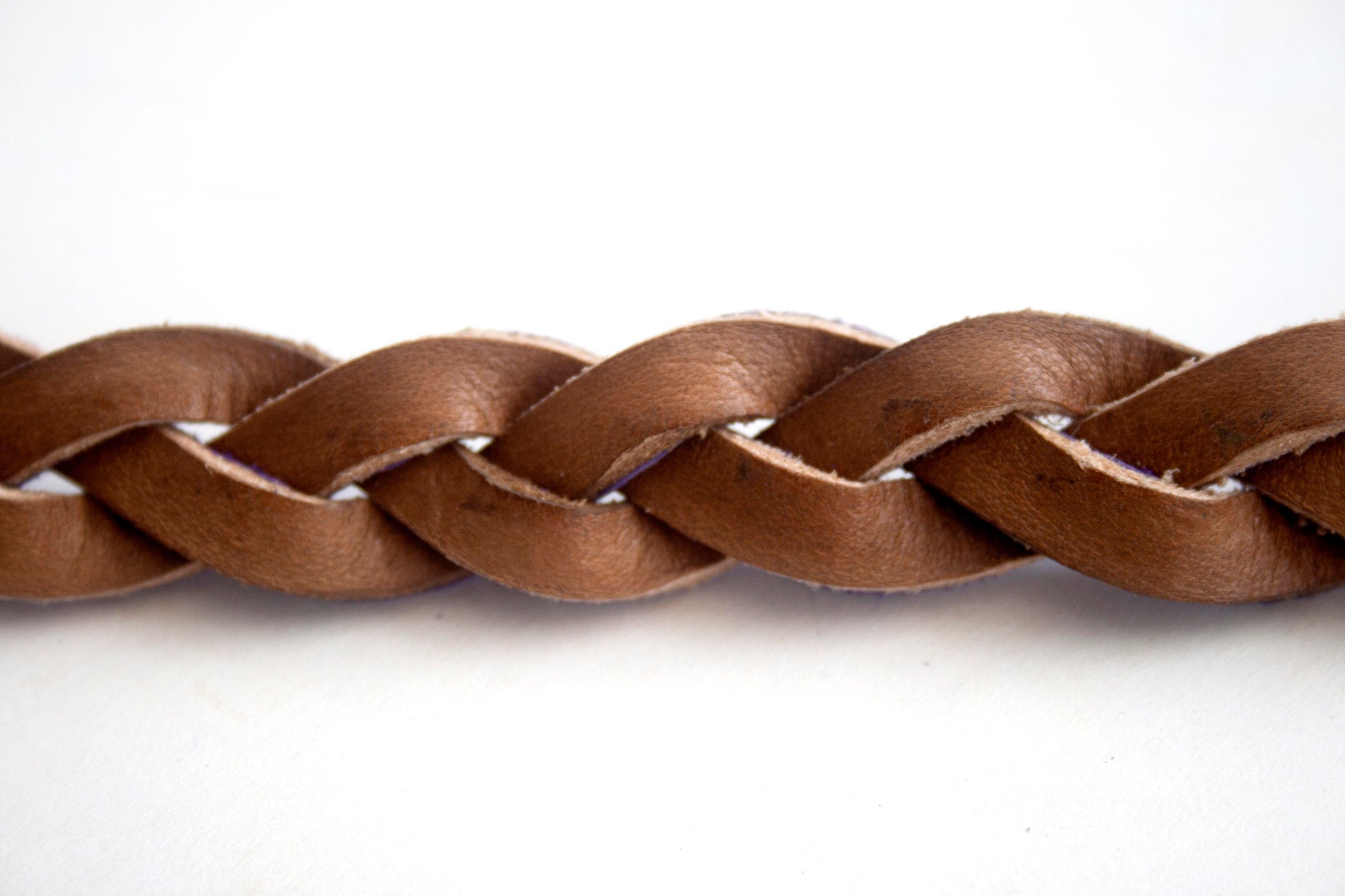 Brown Handmade Leather Bracelet Mystery Braid Impossible Magic Plait