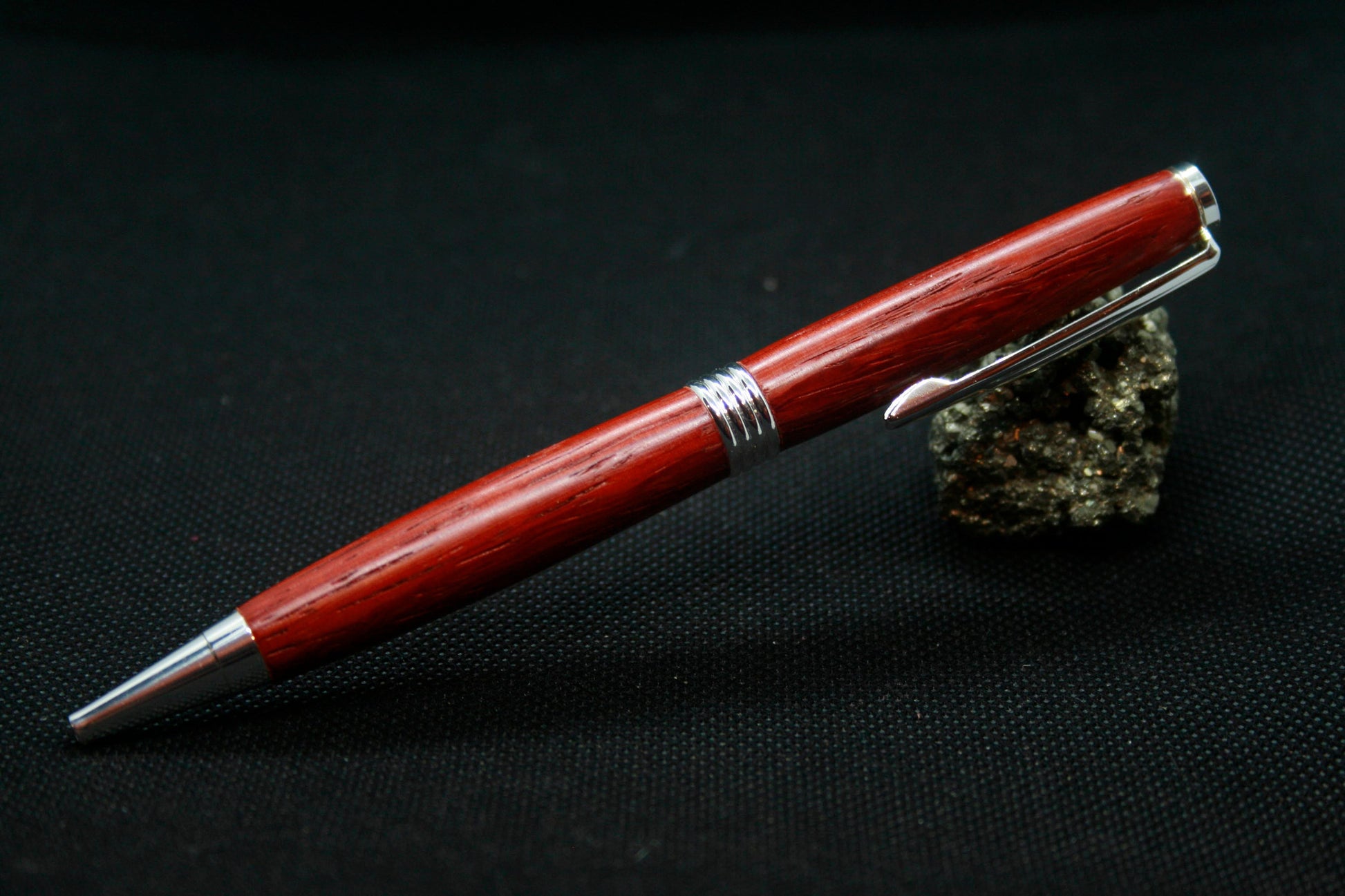 Calamus Padauk Wood Slimline Twist Pen | Hand Turned | Real Wood