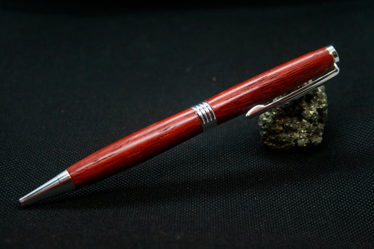 Calamus Padauk Wood Slimline Twist Pen | Hand Turned | Real Wood