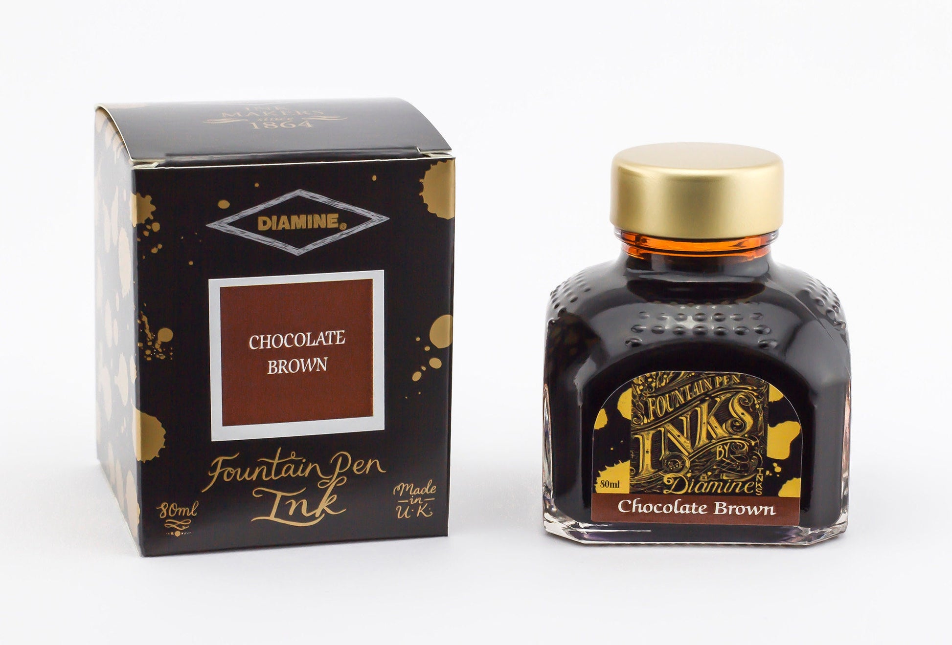 Diamine 80ml Fountain Pen Ink | Browns | Greys | Blacks |