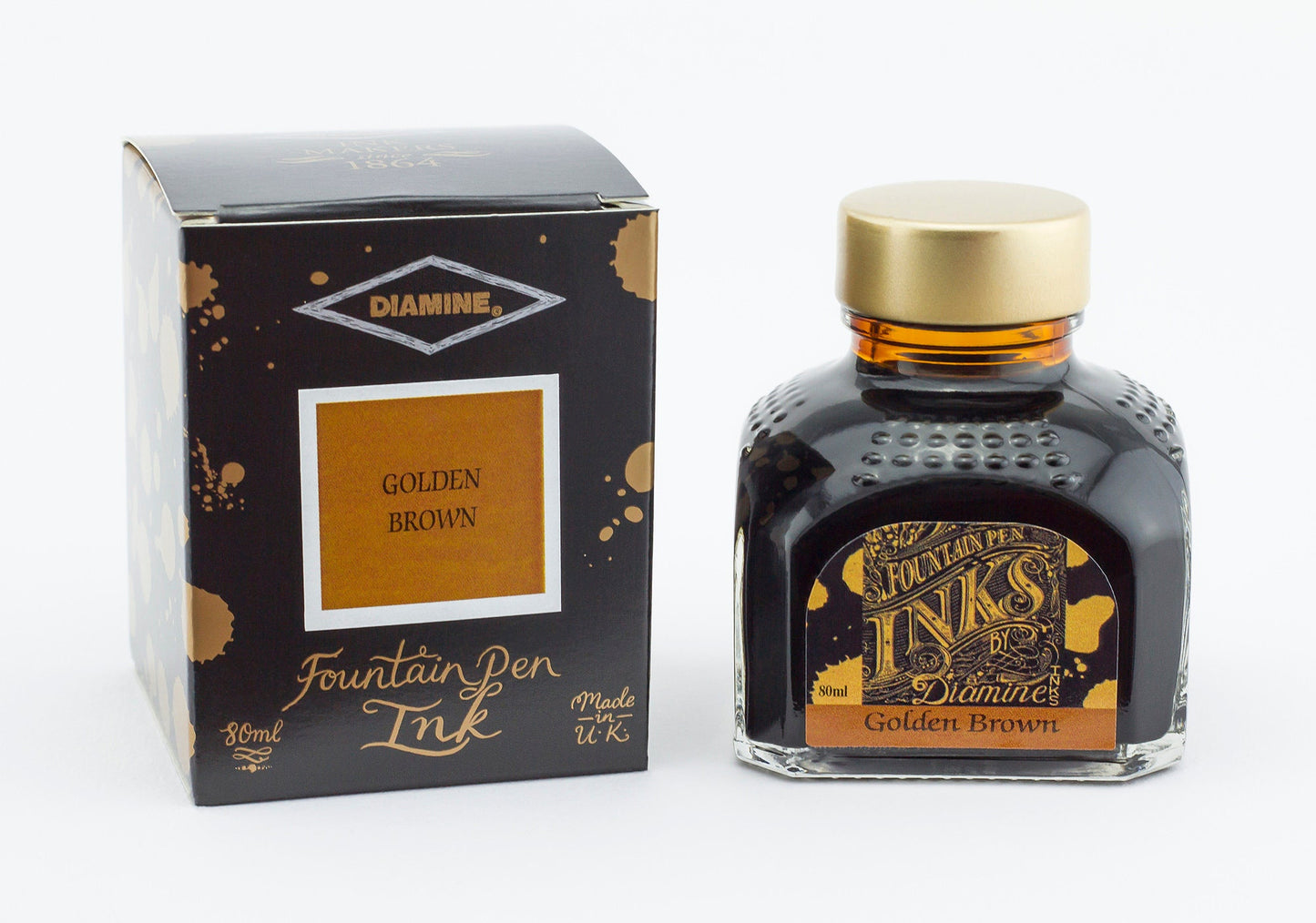 Diamine 80ml Fountain Pen Ink | Browns | Greys | Blacks |