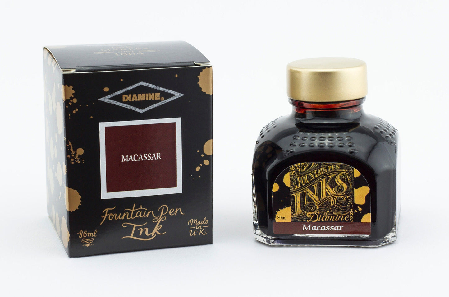 Diamine 80ml Fountain Pen Ink | Browns | Greys | Blacks |