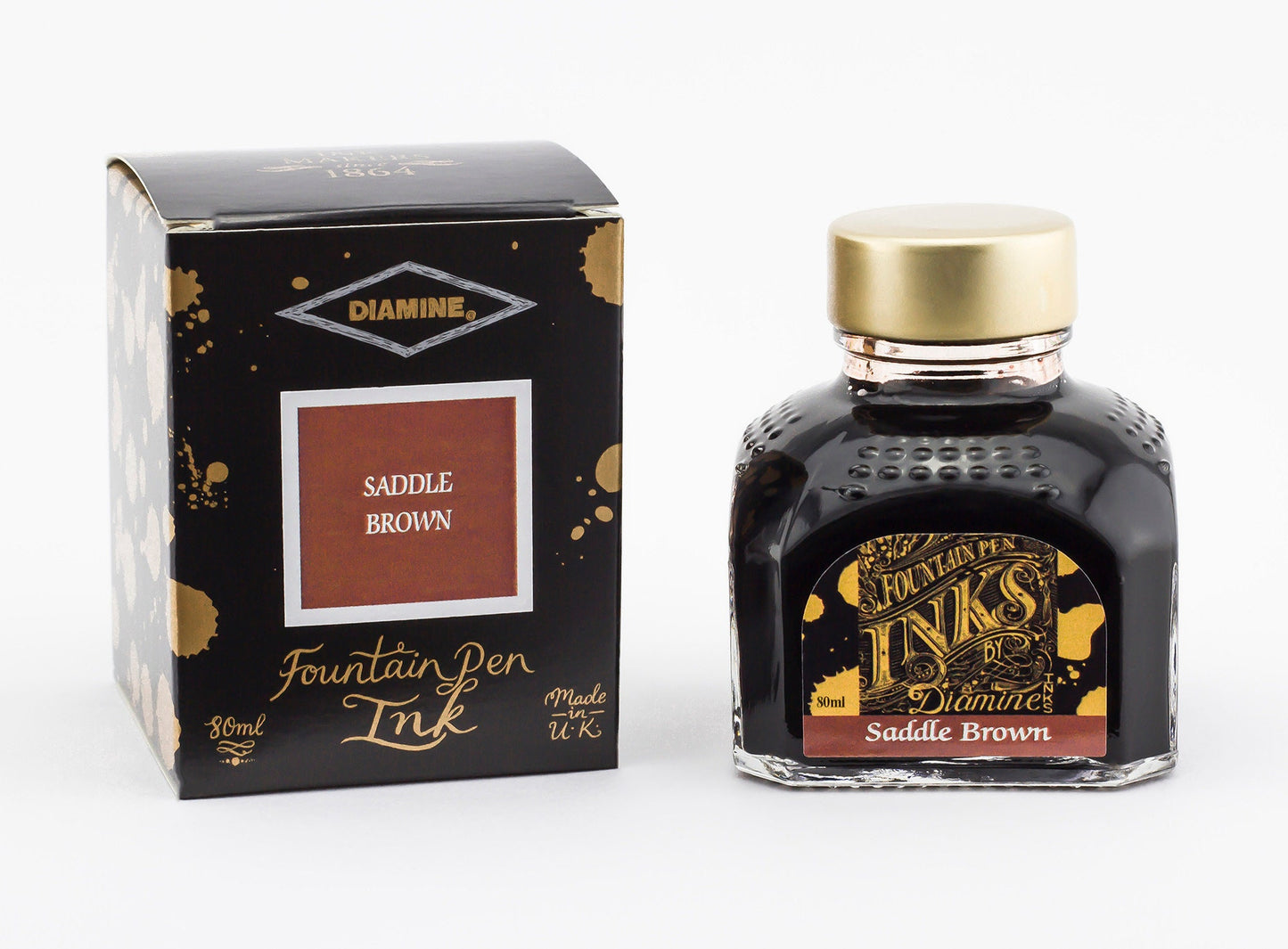 Diamine 80ml Fountain Pen Ink | Browns | Greys | Blacks |