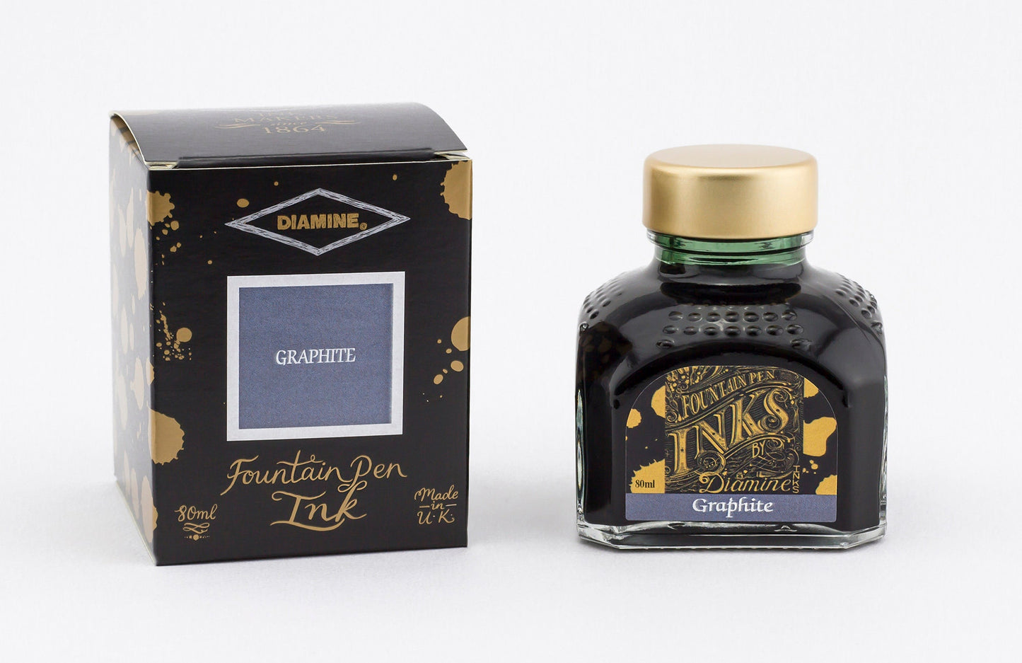 Diamine 80ml Fountain Pen Ink | Browns | Greys | Blacks |