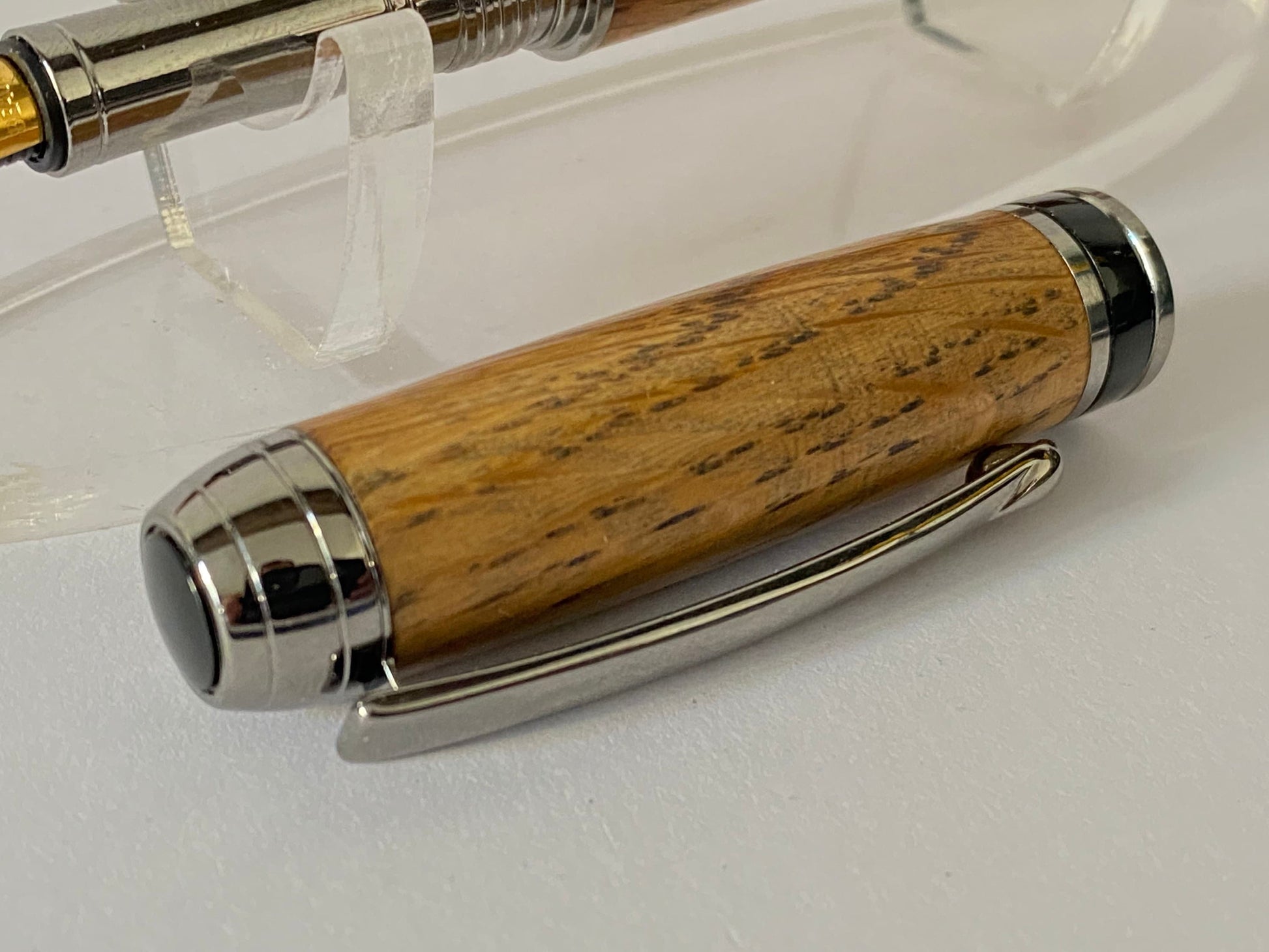 Irish Whiskey Barrel Fountain Pen - Style 1 | Handcrafted Wooden Oak Pen