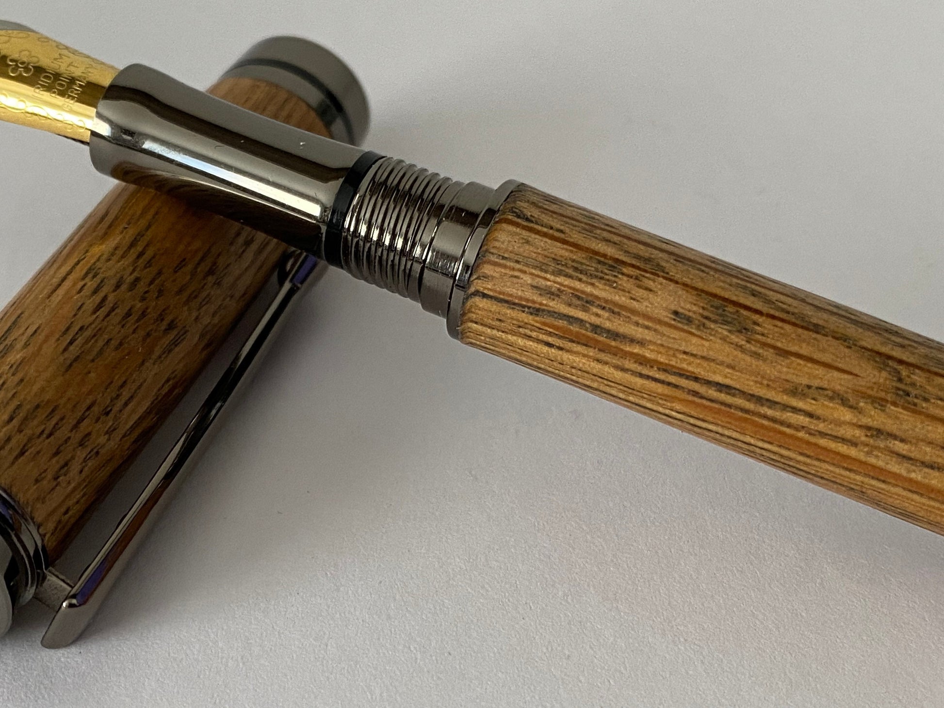 Irish Whiskey Barrel Fountain Pen - Style 2 | Handcrafted Wooden Oak Pen