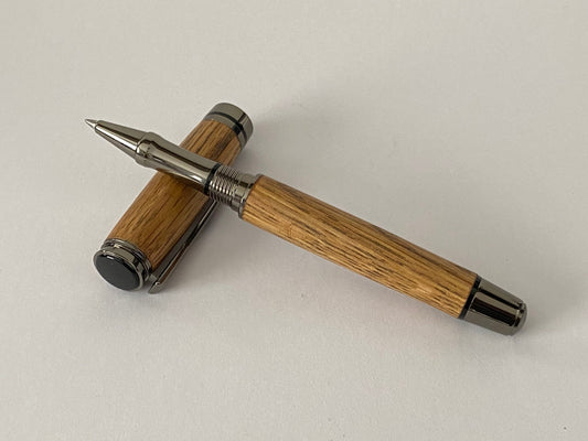 Irish Whiskey Barrel Rollerball - Style 2 | Handcrafted Wooden Oak Pen